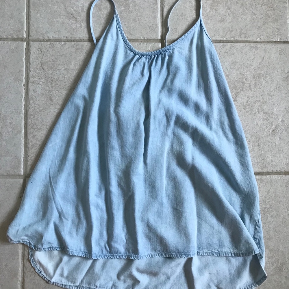 GAP baby blue chambray tank